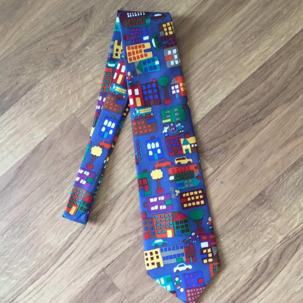 Save the Children Silk “My Town” Tie